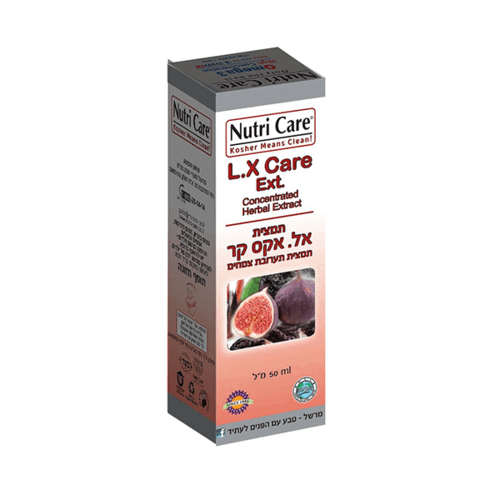 תמצית אל.אקס.קר | תערובת צמחים |מכיל 50 מ"ל | L.X Care Ext| Concentraded Herbal Extract | נוטרי קר | Nutri Care