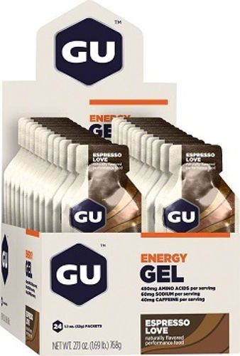 ג'ל אנרגיה | ENERGY GEL GU | בטעם אספרסו | מכיל 24 יח' |  ג'י יו אנרג'י | GU Energy	