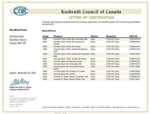 אבקת חלבון MUSCLEPHARM COMBAT 100% WHEY | בטעם קפוצ'ינו | 2.27 ק