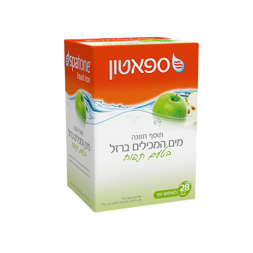 מים המכילים ברזל בטעם תפוח - 28 אריזות אישיות Spatone