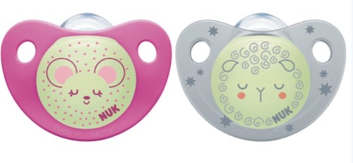 זוג מוצצי נוק נייט&דיי NUK Night&Day | זוהרים בחושך | סיליקון 6-18 חודשים |  נוק | NUK