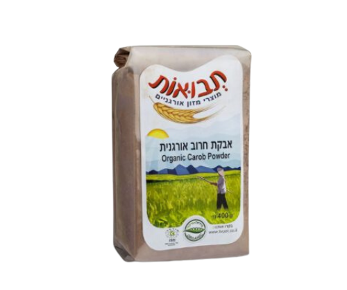 תבואות - אבקת חרוב אורגנית - 400 גרם