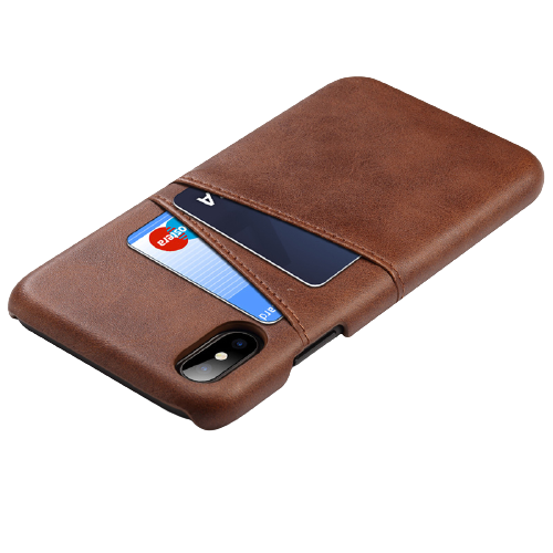 כיסוי עור איכותי לאייפון אקס אס | צבע חום כהה | כיסוי עור לסמארטפון | Leather Cover IPhone XS אפל | Apple