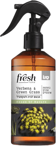 סנו | פרש הום | דשא ירוק של ורבנה | מבשם לבית ולטקסטיל | בתוספת שמנים ארומטיים | 300מ"ל