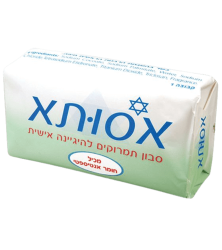 סבון תמרוקים להיגיינה אישית | מכיל חומר ספטי| שוקל 100 גרם | אסותא