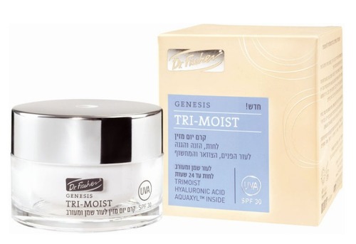 קרם יום מזין GENESIS | TRI-MOIST פעילות משולשת | 30SPF | לעור הפנים, הצוואר והמחשוף | מכיל 50 מ"ל | לעור שמן ומעורב |  ד"ר פישר | Dr. Fischer