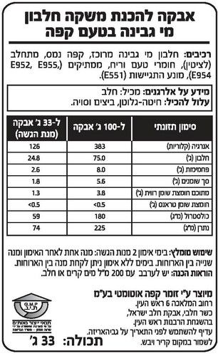 אבקת חלבון מי גבינה 2.27 ק