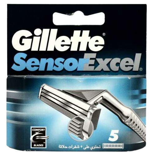 גילט | סנסור אקסל | מכיל 5 סכיני גילוח ג'ילט | Gillette
