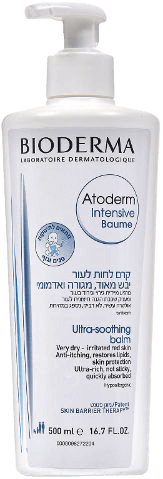 קרם לחות לגוף ולפנים לעור יבש מאד מגורה ואדמומי | אטודרם אינטנסיב באום | מכיל 500 מ"ל | ביודרמה | Bioderma