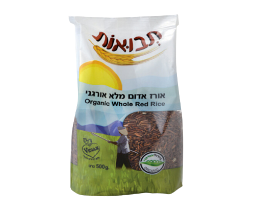 תבואות - אורז אדום מלא אורגני