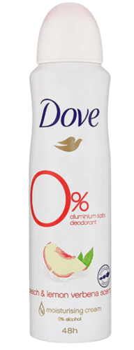 דאודורנט ספריי | לאישה | בניחוח אפרסק ולואיזה לימונית | 0% מלח אלומיניום | 150 מ