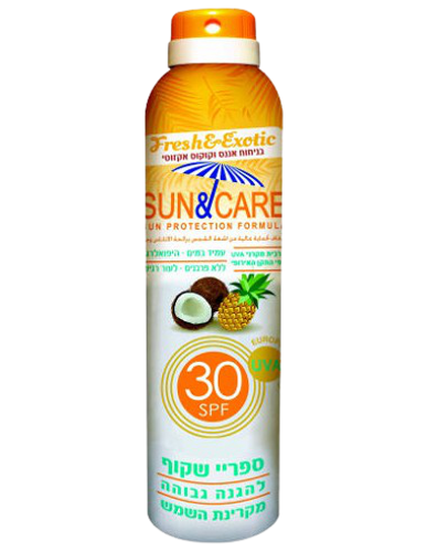 ספריי שקוף להגנה גבוהה מקרני השמש | 200מ