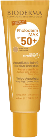 קרם הגנה גבוהה מאוד מפני השמש SPF 50+ | בגוון העור לעור רגיש | אינו מבריק | עמיד במים | 40 מ"ל  | ביודרמה | Bioderma