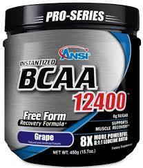 BCAA 12400 | על בסיס חומצות אמינו | בטעם ענבים | 450 גרם |  אנסי | ANSi