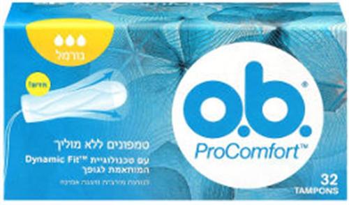 אובה | טמפונים | ללא מוליך | נורמל פרוקומפורט | 32 יחידות