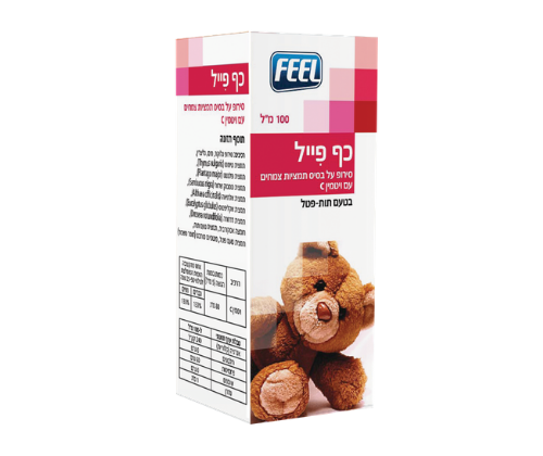 סירופ לילדים על בסיס תמציות צמחים עם ויטמין C בטעם תות | 100 מ"ל | כף פייל