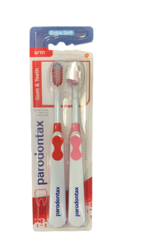 מברשת שיניים | אקסטרא סופט | זוג מברשות | בעלת סיבים רכים במיוחד | מבית פרודונטקס