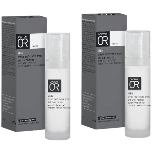 תחליב טיפוח לעור הפנים והקרחת | מבצע זוגי | SPF30 | מכיל 50 מ