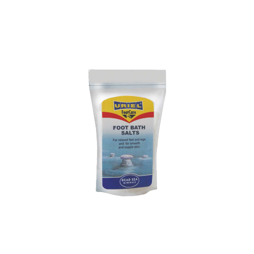 מלח אמבט יעודי לריכוך וטיפוח העור בכף הרגל | מינרלים מים המלח | מכיל 600 גרם אוריאל | URIEL
