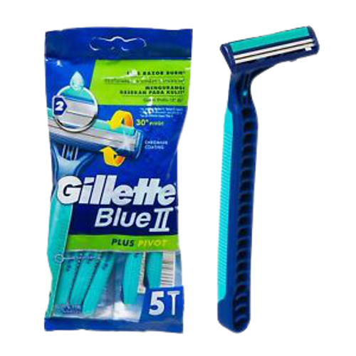 סכין גילוח | 2 gillette | סכיני גילוח חד פעמים | המארז מכיל 5 יחידות |  ג'ילט | Gillette