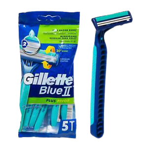סכין גילוח | 2 gillette | סכיני גילוח חד פעמים | המארז מכיל 5 יחידות |  ג