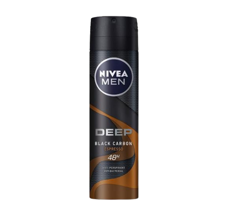 דאודרנט ספריי אנטי פרספירנט |  48 שעות של הגנה | NIVEA MEN BLACK CARBON | ניוואה | NIVEA	
