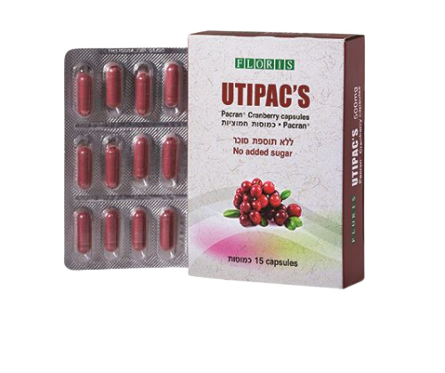 UTIPAC'S - כמוסות חומציות ללא תוספת סוכר - 15 כמוסות פלוריש הדס | Floris Hadas