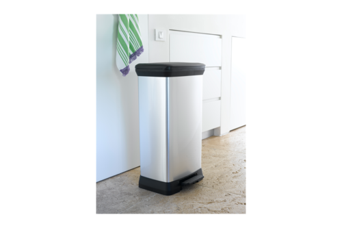 פח דקו 50 CURVER DECO BIN - כסוף