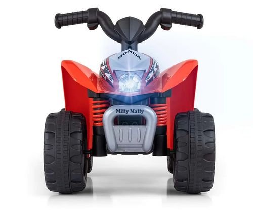 טרקטורון ממונע 6V רחב ויציב לילדים הונדה Quad HONDA ATV עם אורות - אדום