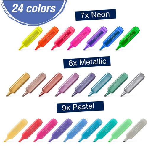 ערכת 24 מרקרים זוהרים DESK SET TEXTLINERS