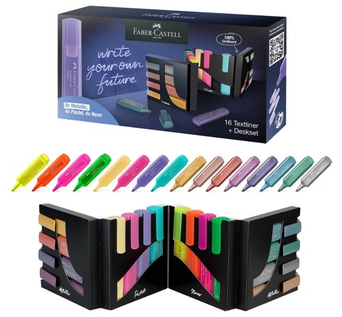 ערכת 16 מרקרים זוהרים DESK SET TEXTLINERS