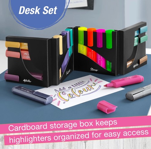 ערכת 16 מרקרים זוהרים DESK SET TEXTLINERS