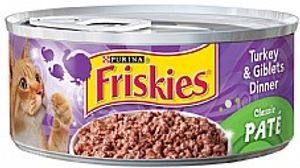 Friskies פריסקיז 156 גרם מזון רטוב לחתולים בטעם הודו (טרקי & גיבלטס דינר)