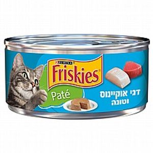Friskies פריסקיז 156 גרם מזון רטוב לחתולים (אושן וויט-פיש & טונה דינר)