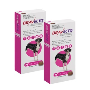 זוג ברבקטו כדור נגד פרעושים וקרציות 40-56 BRAVECTO תוקף 10/27