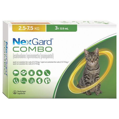 NexGard אמפולה קומבו - טיפול בפרעושים וקרציות לחתולים