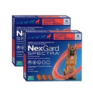 זוג נקסגארד ספקטרה 30-60 NexGard SPECTRA תוקף 08/27
