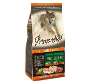 פרימורדיאל לכלבים בוגרים סלמון ועוף 12 ק"ג primordial
