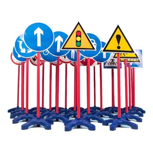 סט תמרורים ללימוד זהירות בדרכים - 10 יח'