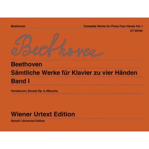 ספר תווים Beethoven Complete Works For Piano 4 Hands Vol. 1