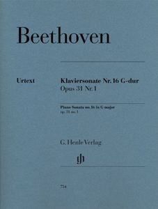 ספר תווים Beethoven Piano Sonata no. 16 G major op. 31 no. 1 Henle