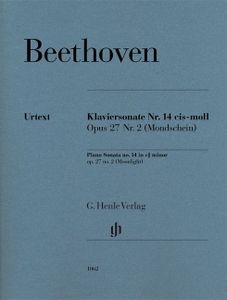 ספר תווים Beethoven Piano Sonata no. 14 c sharp minor op. 27 no. 2 (Moonlight) Henle