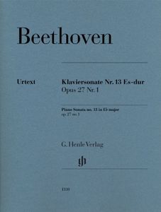 ספר תווים Beethoven Piano Sonata no. 13 E flat major op. 27 no. 1 Henle