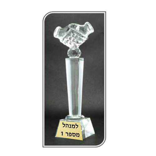 מגן קריסטל לחיצת ידיים