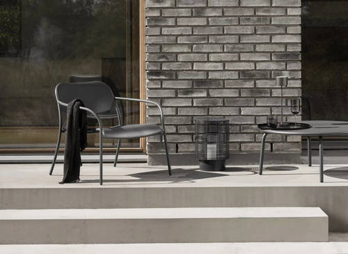 שולחן לאונג' נמוך עגול אפור גרניט YUA Lounge Table