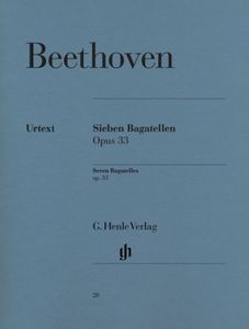 ספר תווים Beethoven Seven Bagatelles op. 33