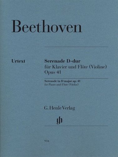 ספר תווים Beethoven Serenade op. 41 for Piano and Flute (Violin)