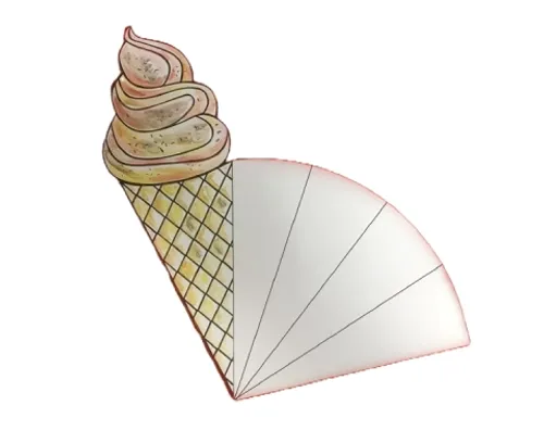 עבודת יצירה - גביע גלידה בתלת ממד - 36 יח'