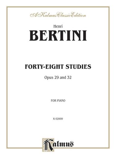ספר תווים Bertini: Forty-eight Studies, Op. 29 & 32
