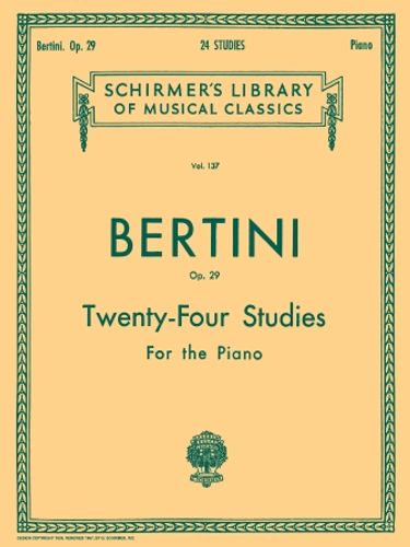 ספר תווים Bertini 24 Studies, Op. 29 Schirmer